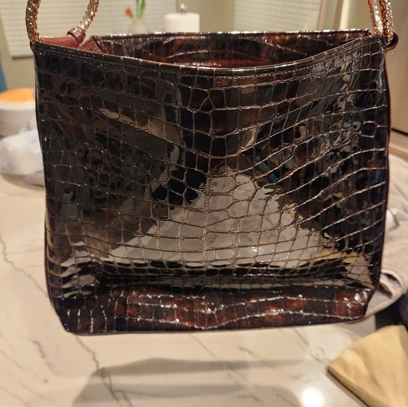 Brighton Patent Leather Croc Embossed Bag - Picture 15 of 16